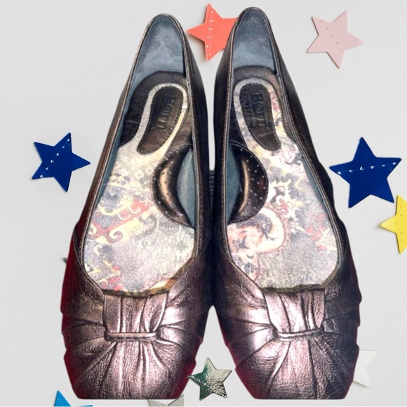 Born Lily Top Knot Bronze Metallic Round Toe Ballet Flats Padded Sole SZ 7.5 - Picture 4 of 12
